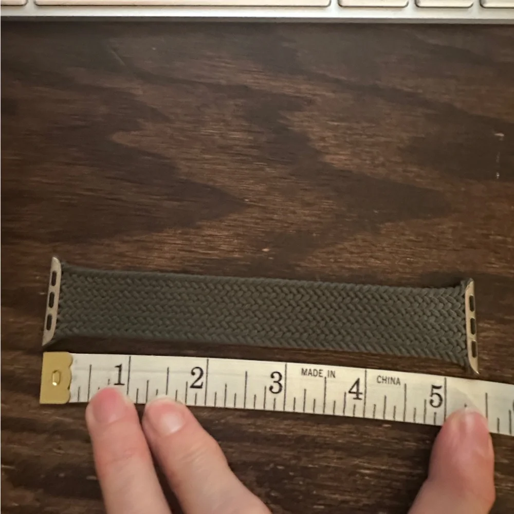 Apple Watchband-41MM Clay/Dark Grey Braided Solo Loop-Size 4-Color Discontinued